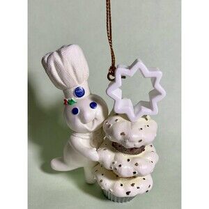 1997 Pillsbury Doughboy-Decorating Star On Muffins,Christmas Ornament Breakproof